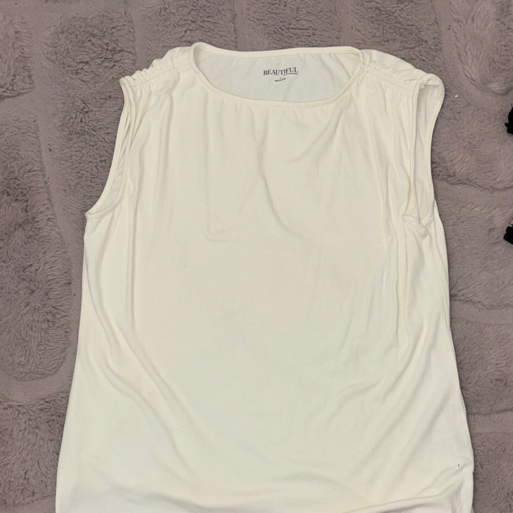 Beaufille Women's Elegant White Tank Top